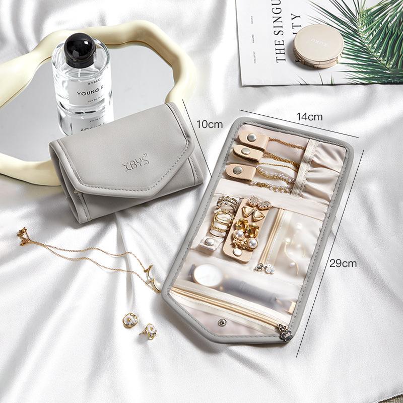 Популярный Складной Рулон для Ювелирных Изделий Дорожный Органайзер Портативный для Путешествий Серьги Кольца Бриллиантовые Ожерелья Броши Сумка для Хранения