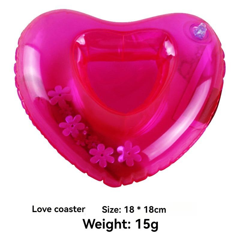 Надувной фламинго пончик лимон арбуз ананас краб сердечко подставка для стакана надувной водный костер