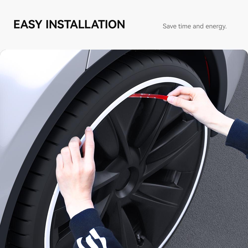 YZ for Tesla Model 3 Y 19/20 Inches Wheel Protection Hub Protection Patch Tire Protection Care Covers Car Styling Accessories