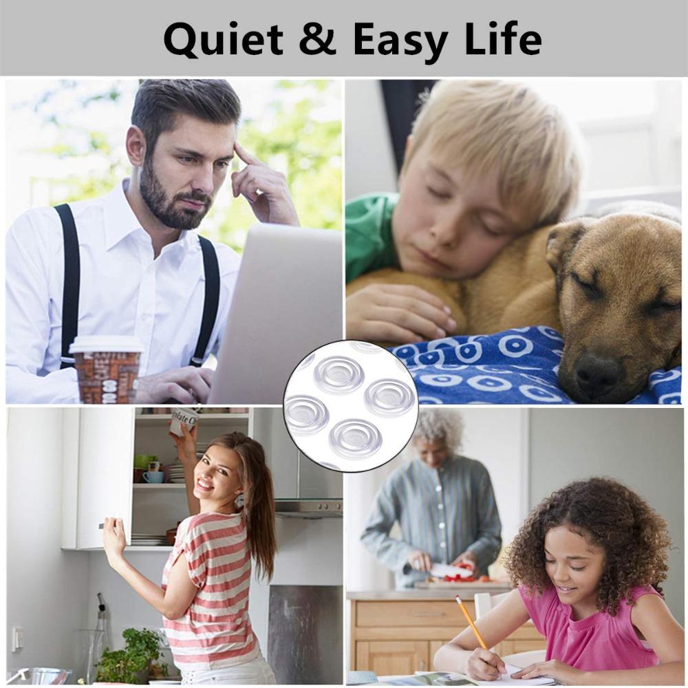 Прозрачные стеклянные противоскользящие накладки на столешницу Круглые под стеклянные накладки Противоскользящие стеклянные бамперы для столешницы