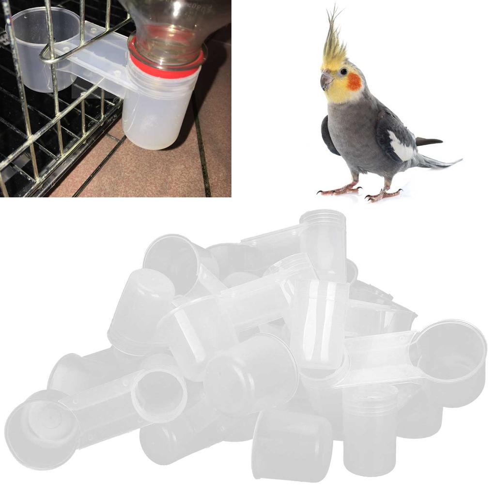 20Pcs Pet Bird Double Mouth Drinking Water Deflector Automatic Drink Water for Parrot