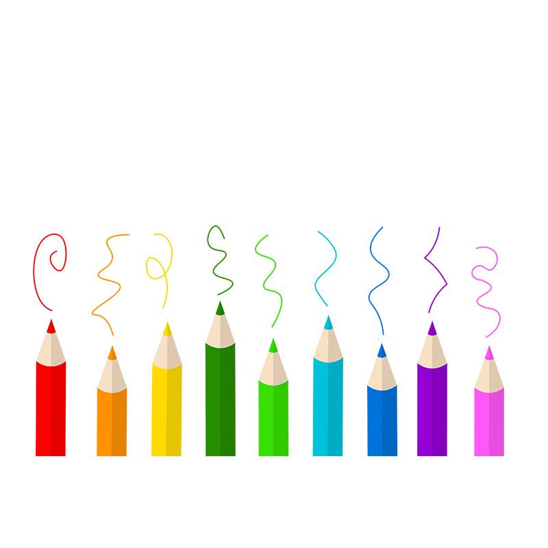 Мультяшные красочные наклейки на стену в виде карандашей для детской комнаты, яслей, дома, самоклеящиеся наклейки на стену