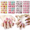 24 шт. Самоклеящиеся маникюрные типсы конфетных цветов, накладные ногти, нейл-арт, искусственные ногти