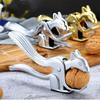 Household Tool Walnut Biscuit Clip Squirrel Shaped Zinc Alloy Walnut Opener Multi Purpose Walnut Clip Bright Silver
