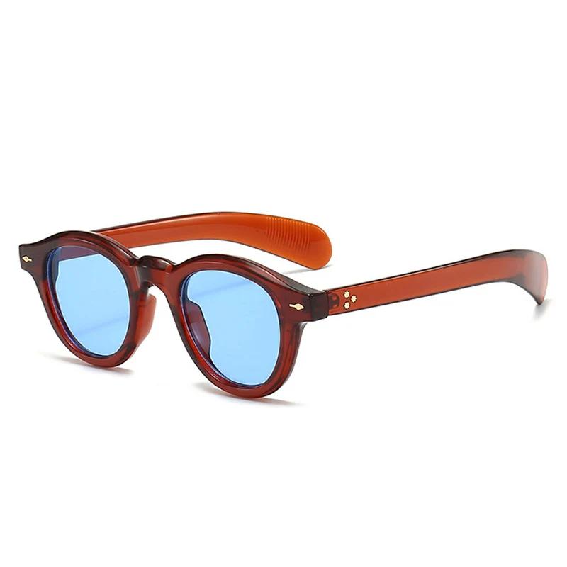 SHAUNA винтажные овальные солнцезащитные очки женские модные прозрачные линзы Ocean оттенки UV400 мужские трендовые заклепки круглые синие зеленые солнцезащитные очки