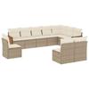 VidaXL Salon de Jardin avec Coussins 10 pcs, Canapés de Terrasse, Ensemble de Meubles de Patio, Mobilier d'Extérieur, Beige 3260154