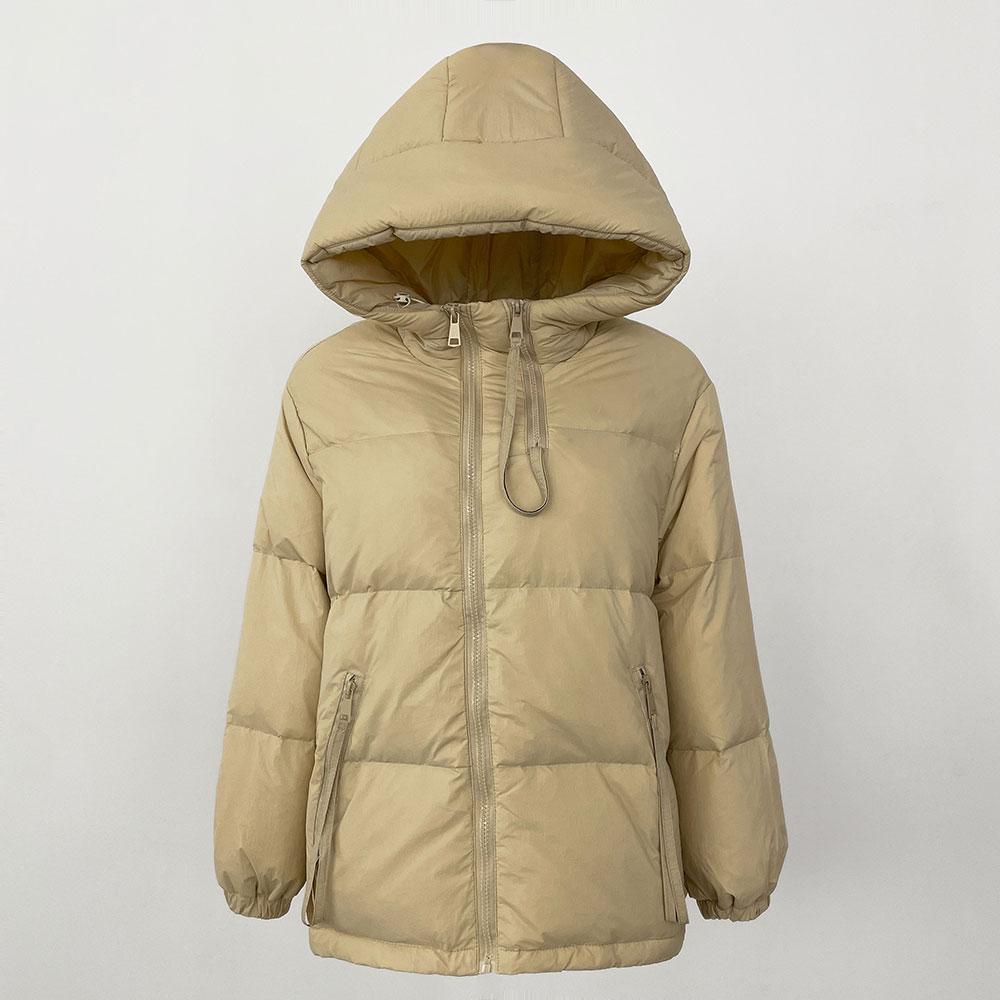 OFTBUY Winter Women Commuting Thickened Down Jacket Warm Hooded Filled with 90% White Duck Down Loose Casual Down Jacket