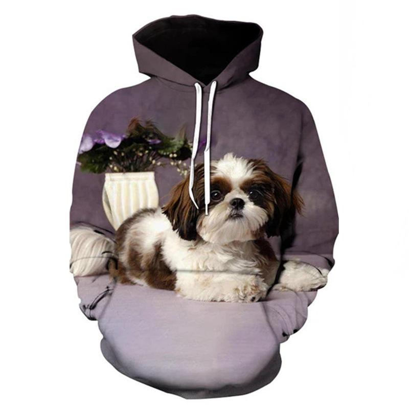 German Shepherd Dog Men 3D Print Fashion Popular Sweatshirt Spring Autumn Men's And Women's Pullover Street Harajuku Hoodies
