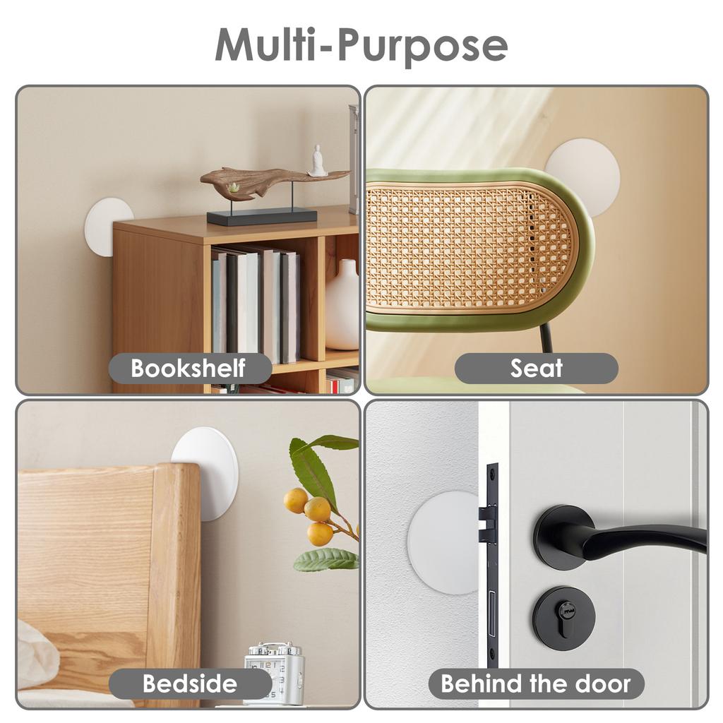 4/16Pcs Door Stopper Wall Protector Self-adhesive Door Knob Bumper Pad Sound Dampener Door Knob Wall Protector 3.15"