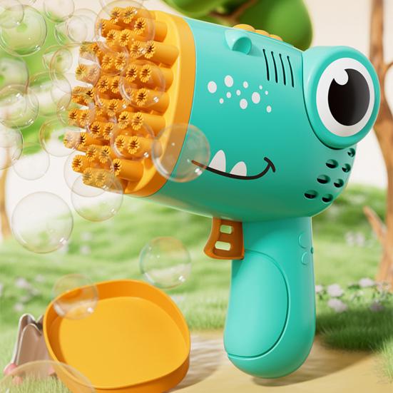 Kids Bubble Machine Easy To Use Bubble Blower Toy Cartoon Dinosaur Design Bubble Obstacle Course Toy Portable Bubble Blower