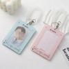 Chic Korean Kpop Photocard Holder Simplicity Macaroon Color Studen ID Card Cover Case with Key Ring Fashion Photocard Protector