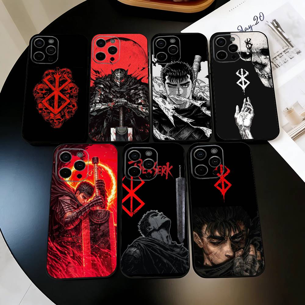 Классический B-Berserk BG G-Guts Чехол для телефона Силиконовый Мягкий Для IPhone 17 16 15 14 13 12 11 X XR Plus Pro Max Plus