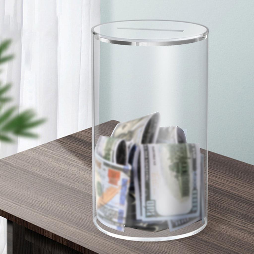 Акриловая копилка для денег, прозрачная копилка, копилка для легкого отслеживания и доступа для всех возрастов, подростков и детей