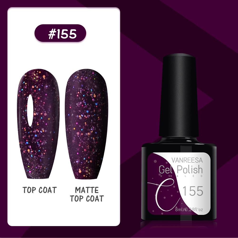 VANREESA Набор гелей для ногтей 111 цветов Гель-лак для ногтей Soak Off Базовое покрытие Верхнее покрытие Маникюр для ногтей УФ-светодиодный полуперманентный лак Стойкий гель для дизайна ногтей