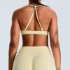 New Chest Pleated Sexy Yoga Bra For Women, Seamless Back Sports Bra, Quick Drying Running And Fitness Suit