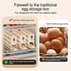 Подставка для яиц для столешницы Автоматическая прокатка Органайзер для яиц в холодильник 4-слойная выдвижная полка Экономия места Прозрачная видимость Для автодома