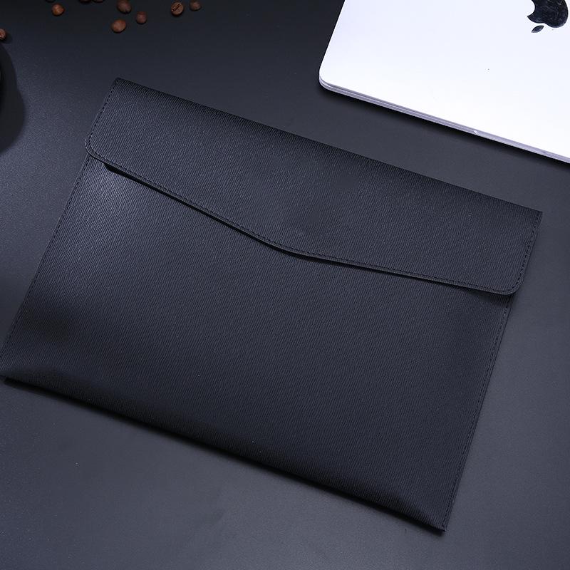 A4 Imitation Leather Business File Bag - Large Capacity Briefcase with Customizable Enterprise Logo