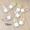 10 Pieces Small Dropper Bottle Double Cap Round Bottom Vials 2ml Transparent Containers Mini