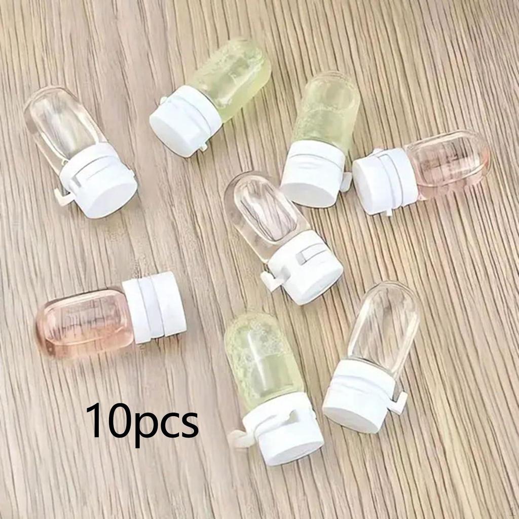 10 Pieces Small Dropper Bottle Double Cap Round Bottom Vials 2ml Transparent Containers Mini