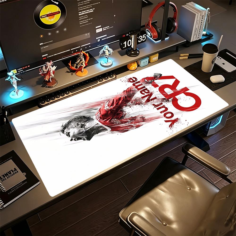 Cristiano Ronaldo (37) Personalized Name Mouse Pad Gamer Mousepad Desktop Mouse Pad Non-Slip Rubber Bottom Office Desk Accessory