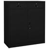 VidaXL Office Cabinet Filing Cabinet Storage Unit File Storage Storage Cabinet Black 90x40x102 336411