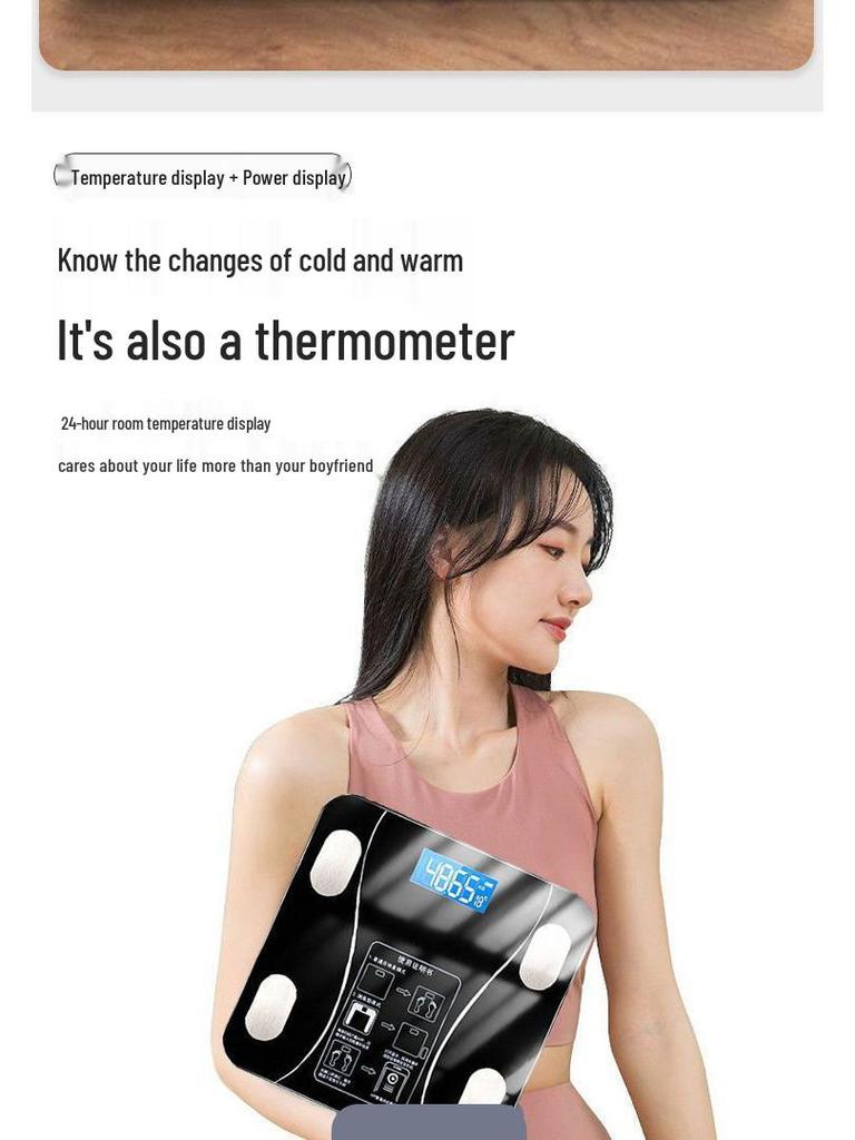 Smart Bluetooth Body Fat & Weight Scale for Health and Fitness