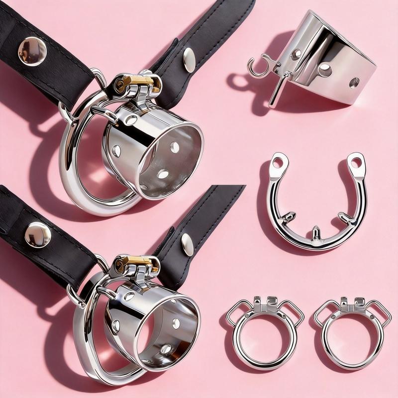 Stainless Steel Short Hollow Simplicity Chastity Cage With Belts Lockable Denial BDSM Bondage Device Sex Toy For Men Gay