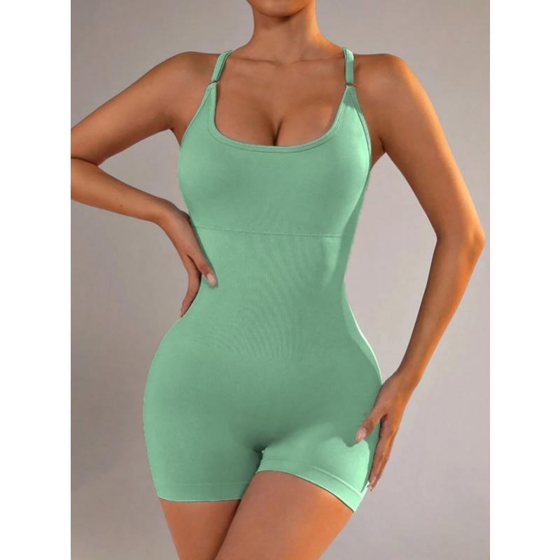 Backless One Piece Peach Butt Sports Stretch High Waisted Hip Lifting Fitness Jumpsuit