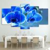 Blue Orchid Flower Poster 5 Pcs Canvas Picture Print Wall Art Canvas Painting Wall Decor for Living Room  No Framed