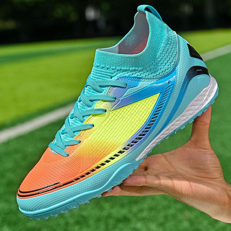 Football Shoes 34-45 Men/Women's Football Boots Short Lauret Indoor and Outdoor High-top Sock Mouth Artificial Lawn Children Football Shoes