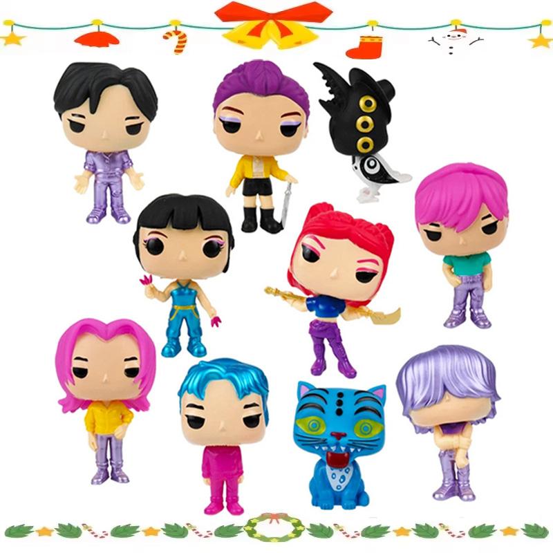 10 шт. Аниме Kpop Охотники на демонов Дерпи Тигр Ранимеуми Мира Зои Сасси ПВХ Фигурка Действия Игрушка Аниме Фигурка Кукла Для Поклонников Подарок