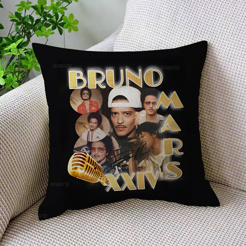 Чехлы на подушки Miyan B-Bruno Mars Мультяшные Декоративные для дивана Домашние Двусторонние Короткий плюш Милый Чехол для подушки