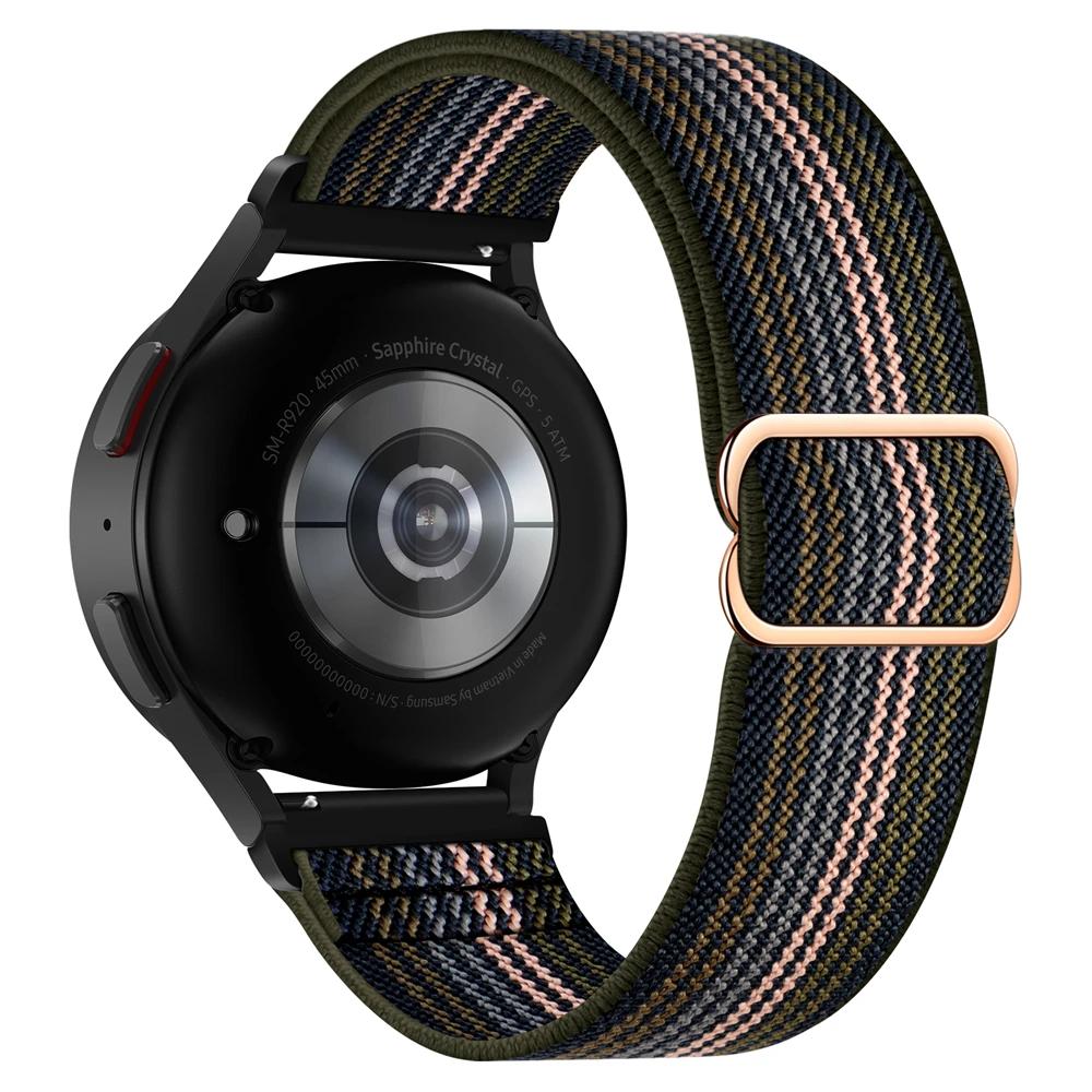 Нейлоновый ремешок-петля 20 мм 22 мм для Samsung Galaxy Watch7 FE 6 4 Classic 5 pro 45 мм 44 мм 40 мм 43 мм 47 мм Ремешок Galaxy Watch6 7 Браслет