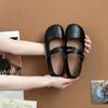 Vintage Mary Jane Shoes Women's 2025 Summer Fashion Light Mouth Versatile Casual Sweet One-Word Buckle Strap Flat Shoes