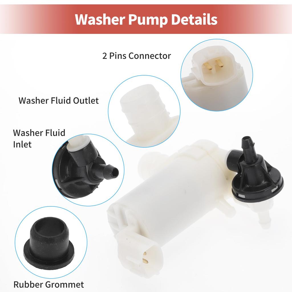ACROPIX Насос омывателя стекла с втулками для Mazda2 2007 2015 Номер насоса омывателя стекла: DG8067482 1 упаковка
