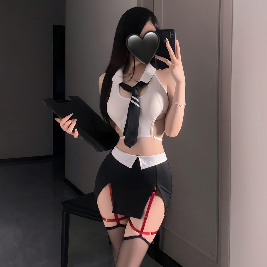 Эротическое косплей-белье Сексуальная юбка секретаря Взрослый сексуальный комплект нижнего белья Костюмы для ролевых игр учителя Женское порно AV актриса Искушение
