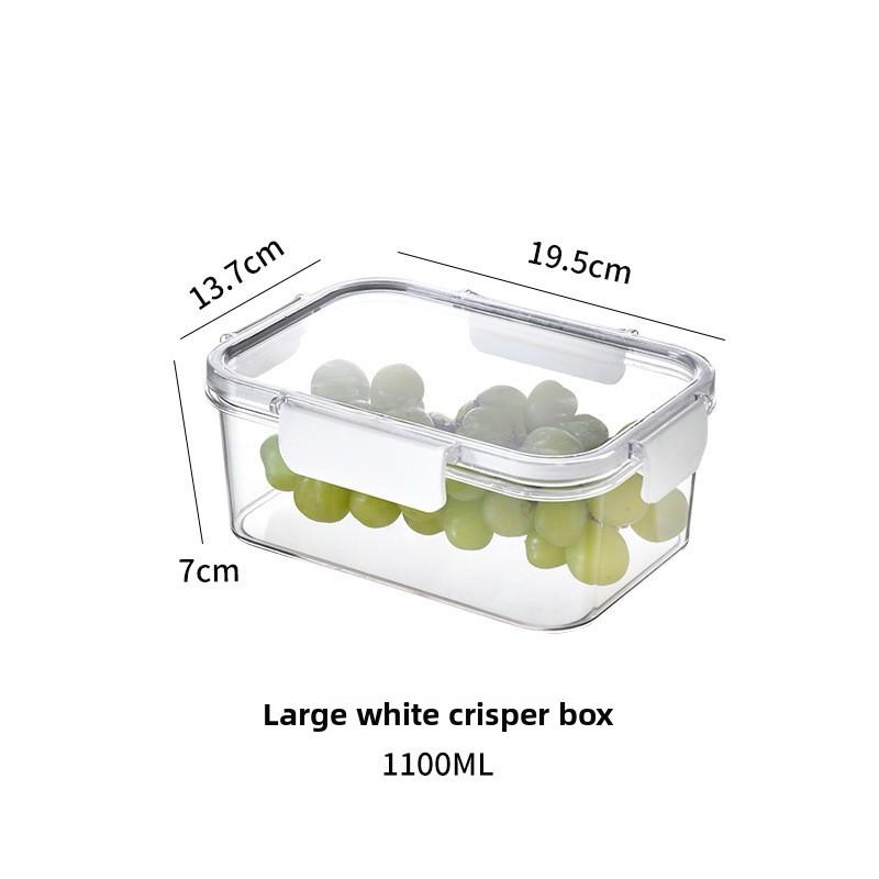 Kitchen Refrigerator Sealed Rectangular Refrigerator Storage Box with Lid Plastic Crisper Lunch Box Storage Box