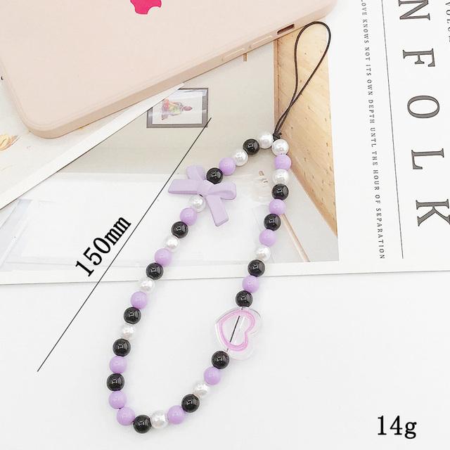 Простые облачные цветы, акриловая цепочка для телефона из бисера, ремешок ярких цветов с бантом и узлом-тюльпаном, чехол для телефона, веревка, ювелирные аксессуары для женщин