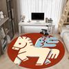 1pc Pegasus Winged Horse Office Round Area Rug, Under Office Chairs Bedroom Living Room Home Decor, Room Deco