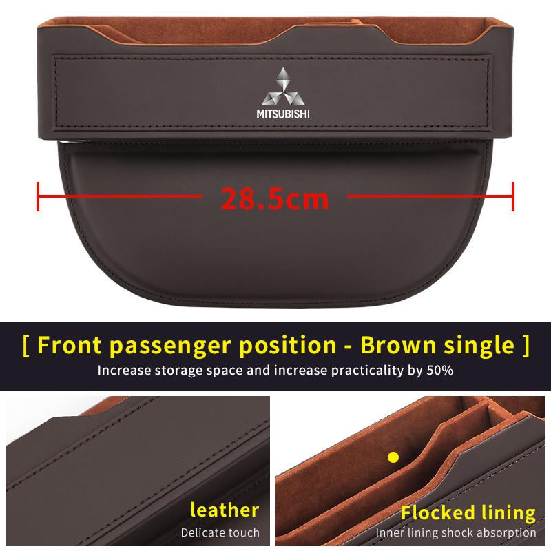 Car Seat Gap Organizer Seat Crevice Slot Storage Box For Mitsubishi Outlander Pajero Lancer Evolution X Ralliart Asx L200 Triton TX1