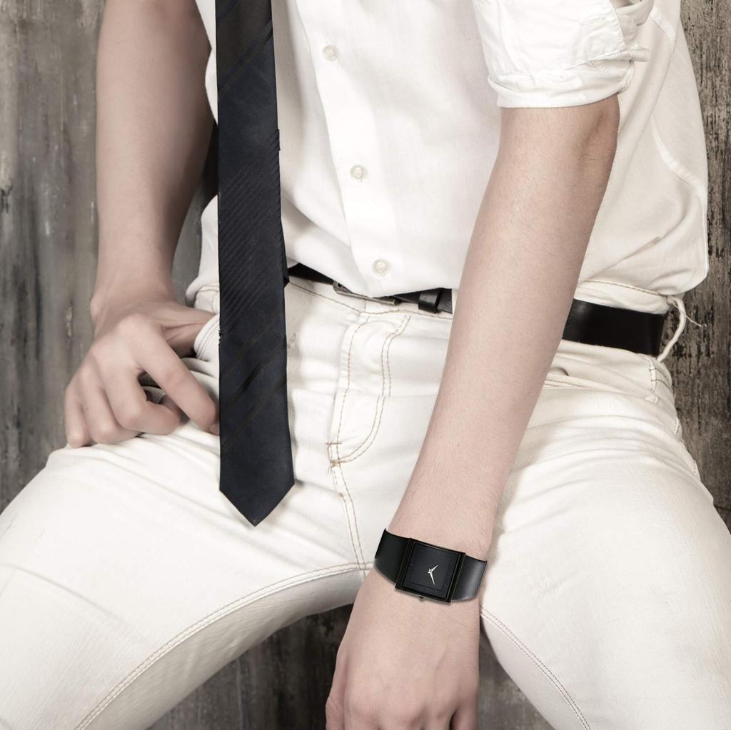 Часы JewelryWe Watch, водонепроницаемые, популярные, с кожаным ремешком, аналоговые, наручные, деловые, повседневные, на день рождения, годовщину, на Рождество, черный, мужской