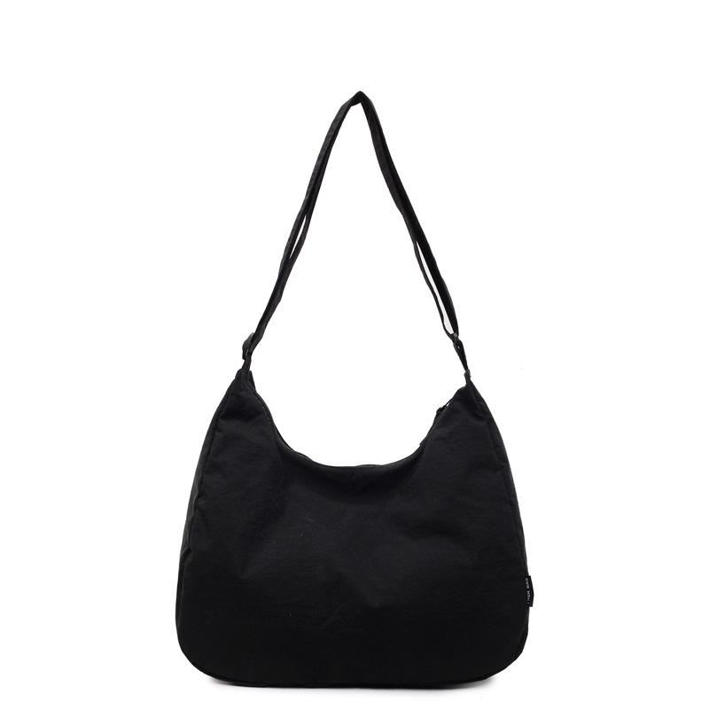 Canvas Bag Messenger Bag Women's Large Capacity Lightweight Casual Dumpling Bag Summer Commuter Versatile Shoulder Bag
