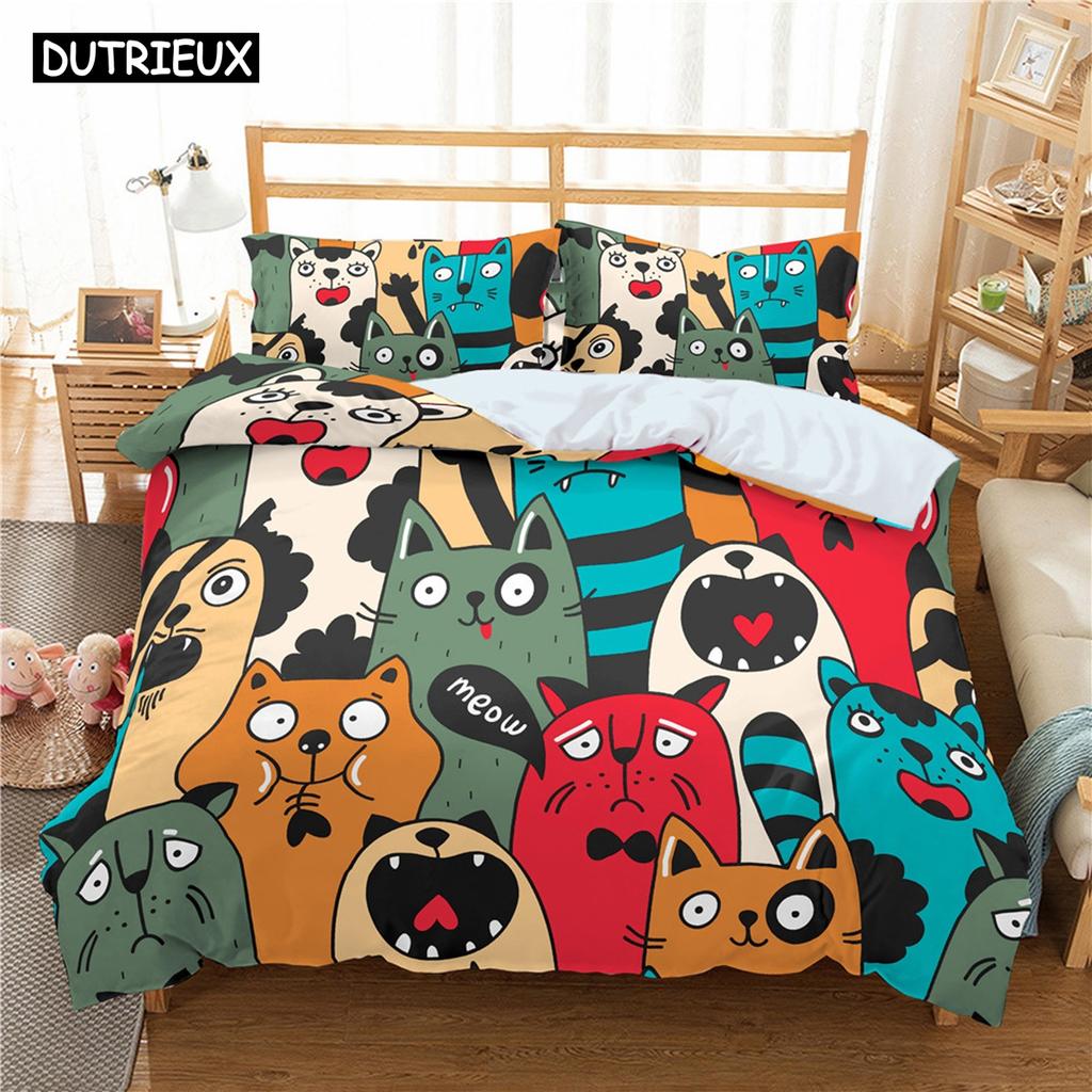 Комплекты постельного белья из полиэстера с рисунком в виде граффити для детей, комплекты постельного белья для мальчиков и подростков, комплект постельного белья размера «king size»