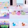 Adorable Resin Miniature Duck Figurine With Glow In The Dark Sunglasses For Garden Decor