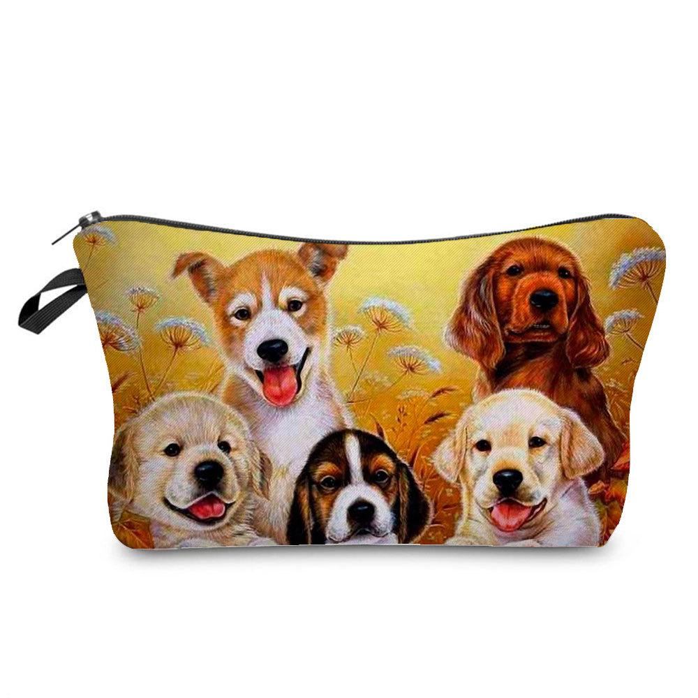 Женская косметичка с принтом кошки, органайзер для туалетных принадлежностей, дорожный чехол для хранения 6429