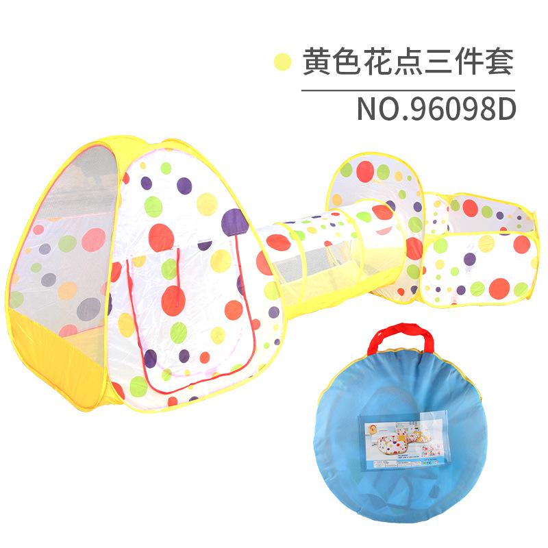 Детская палатка для игр в помещении и на улице, складной домик для лазания 3-в-1, хранение, бассейн с океаническими шариками, тоннель, игрушки