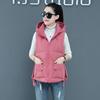 Woman Vest Autumn Winter Warm Down Cotton Vests Female Thick Hooded Waistcoat Women's Sleeveless Jacket Vest Coat