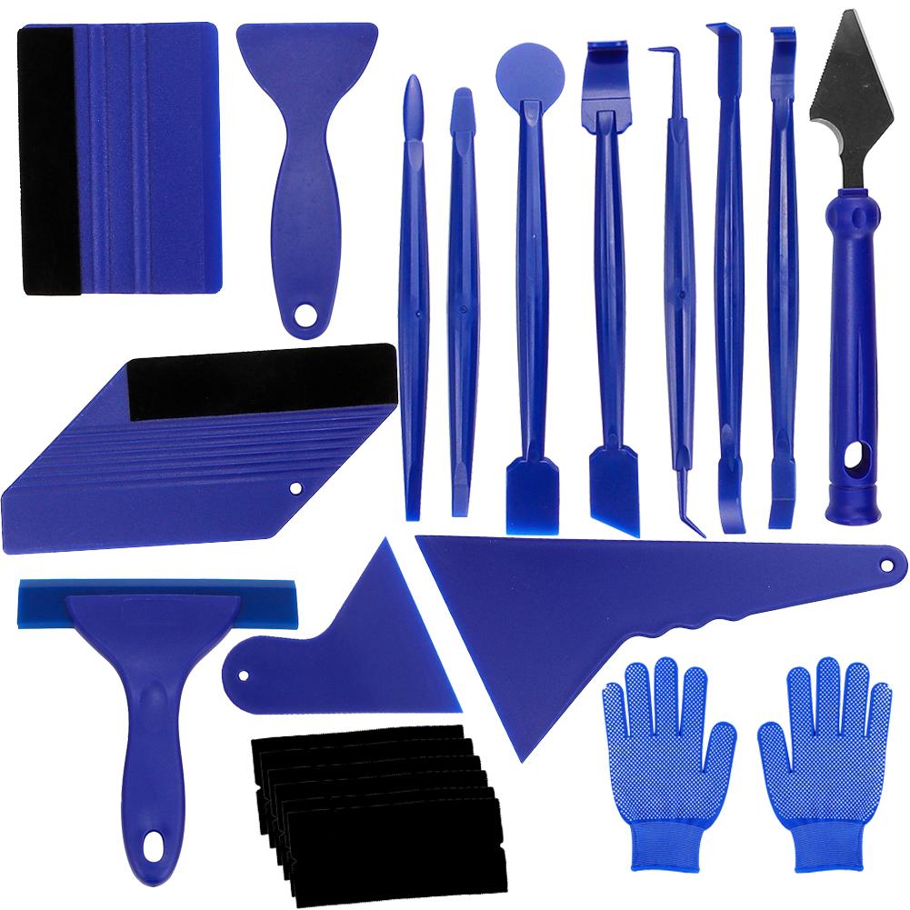 21 шт./13 шт., инструменты для обертывания виниловой пленкой для автомобиля, автомобильная наклейка, комплект скребков для пленки, набор скребков из фетра, набор ножей, наклейка, аксессуары для пластыря