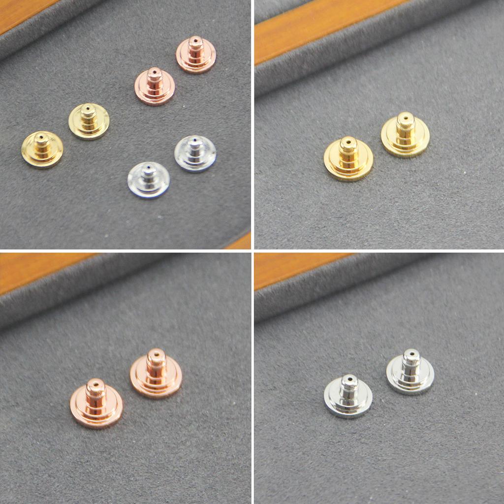 4 шт. Запасные заглушки для серег Гипоаллергенные Надежные фиксаторы для серег-пусетов Запирающиеся Прочные Стопоры для серег для отвисших ушей