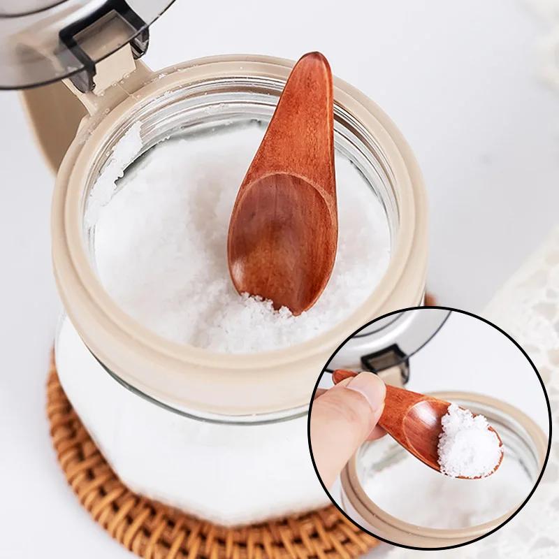 Новые деревянные креативные чайные ложки с короткой ручкой, ложки для приправ, столовые приборы, кофейные ложки, маленькие ложки для сахара, кофейные ложки, кухонные гаджеты